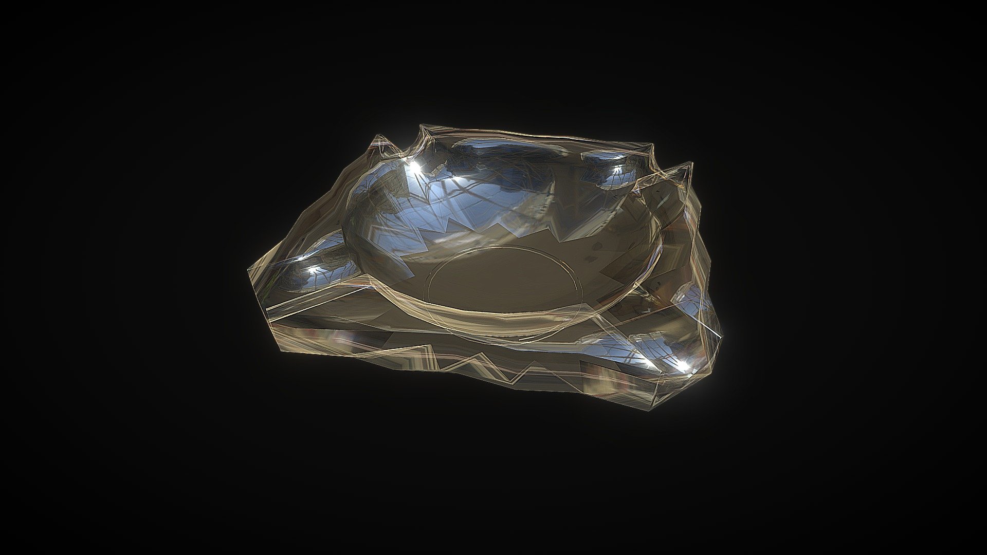 Crystal Ashtray 3d model