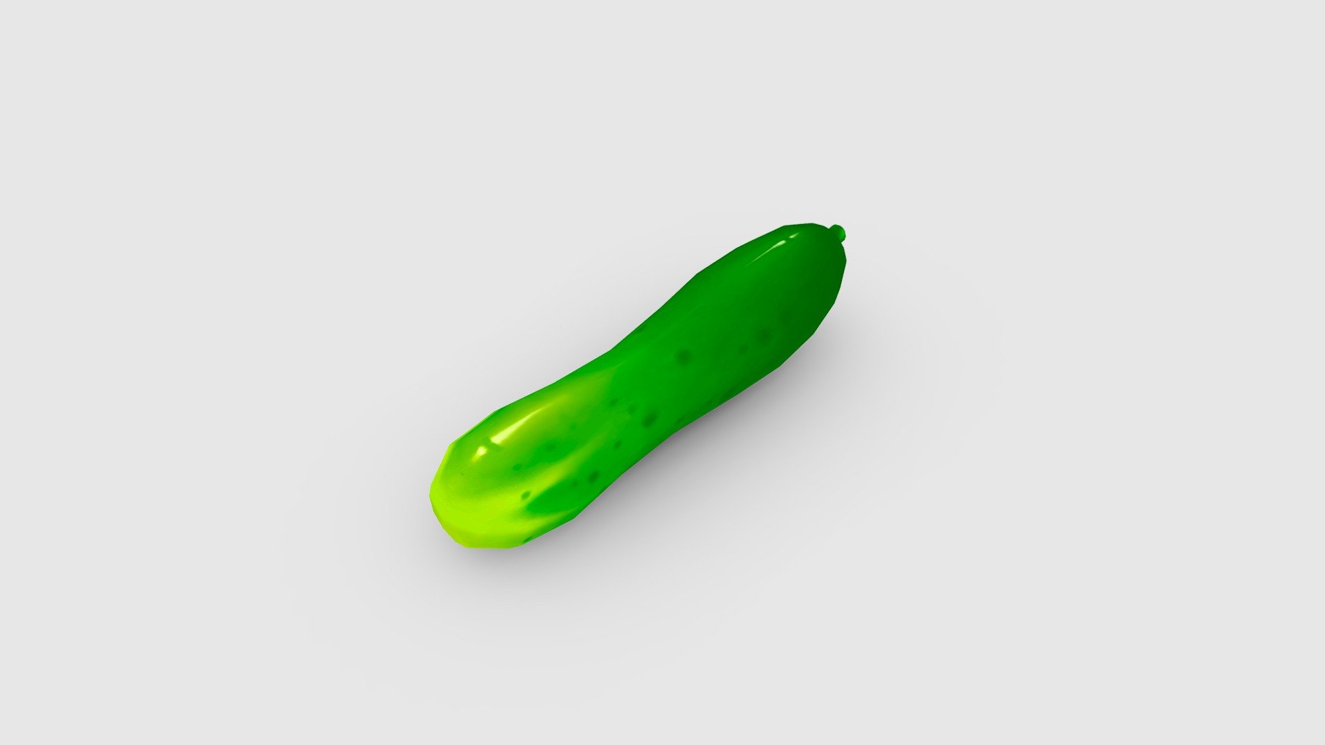 Cartoon cucumber 3d model