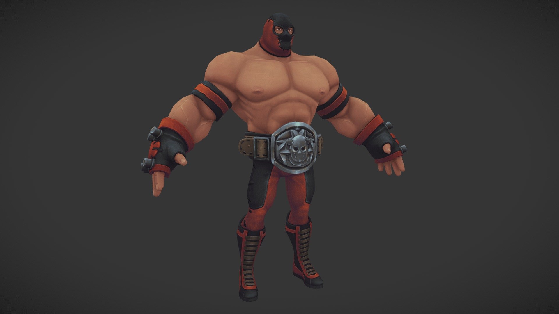 Wrestler Hecto_Rage Squad Character 3d model