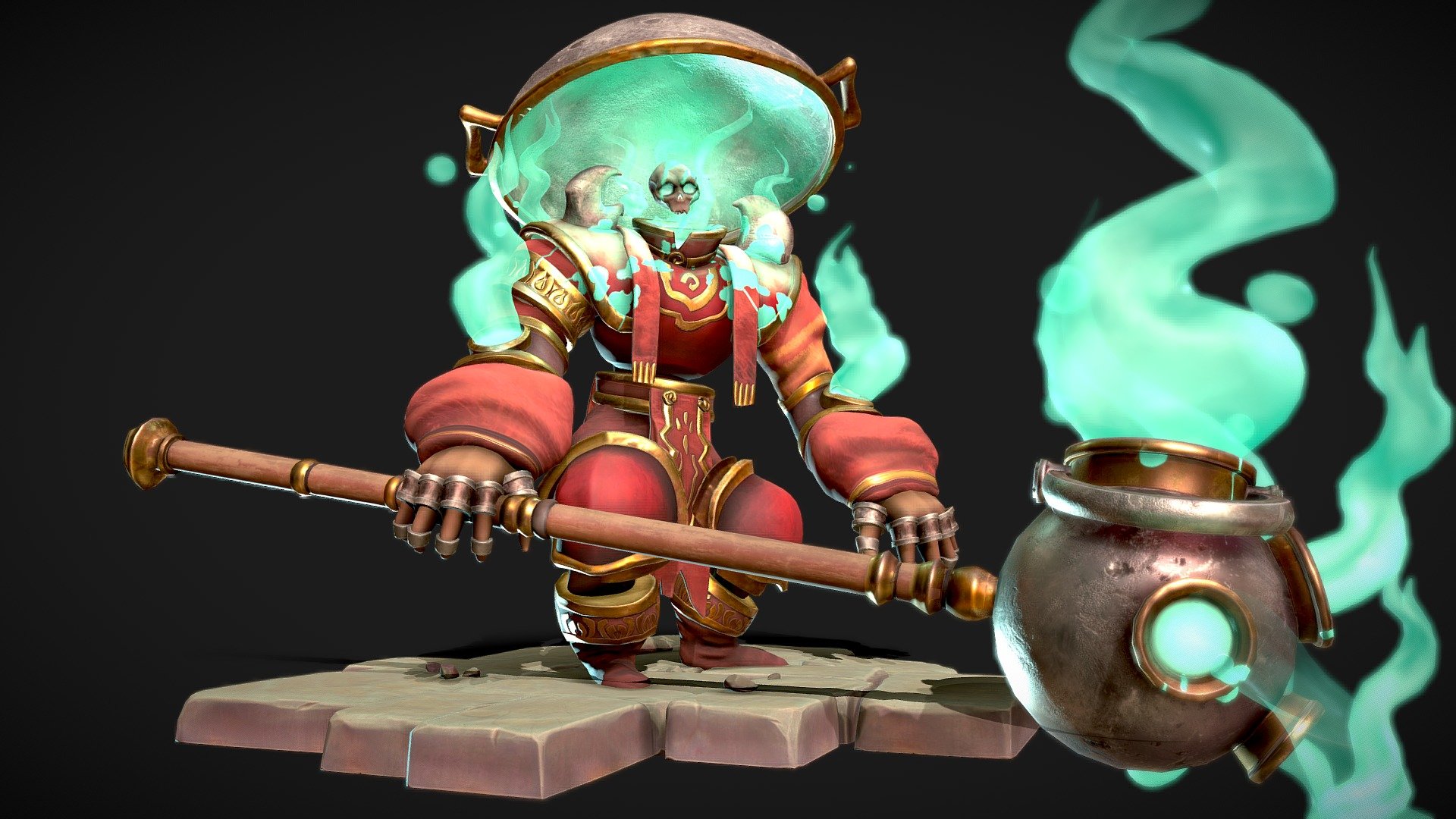 Skeleton Knight AKA Potboy 3d model