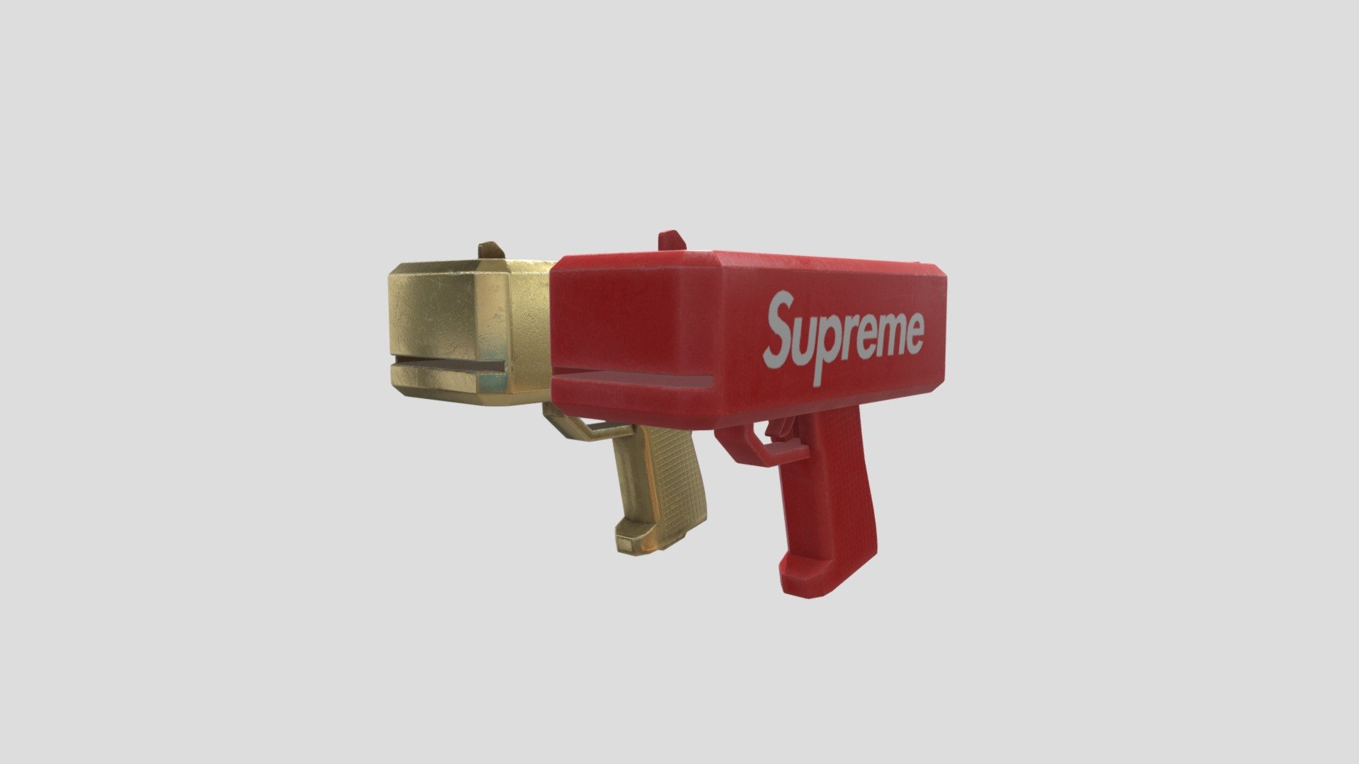 Money Gun Red and Gold 3d model