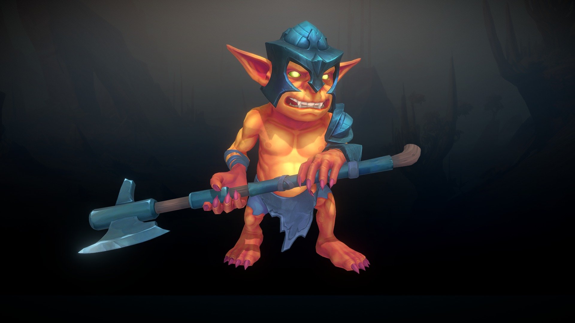 Stylized Fantasy Gremlin Warrior 3d model