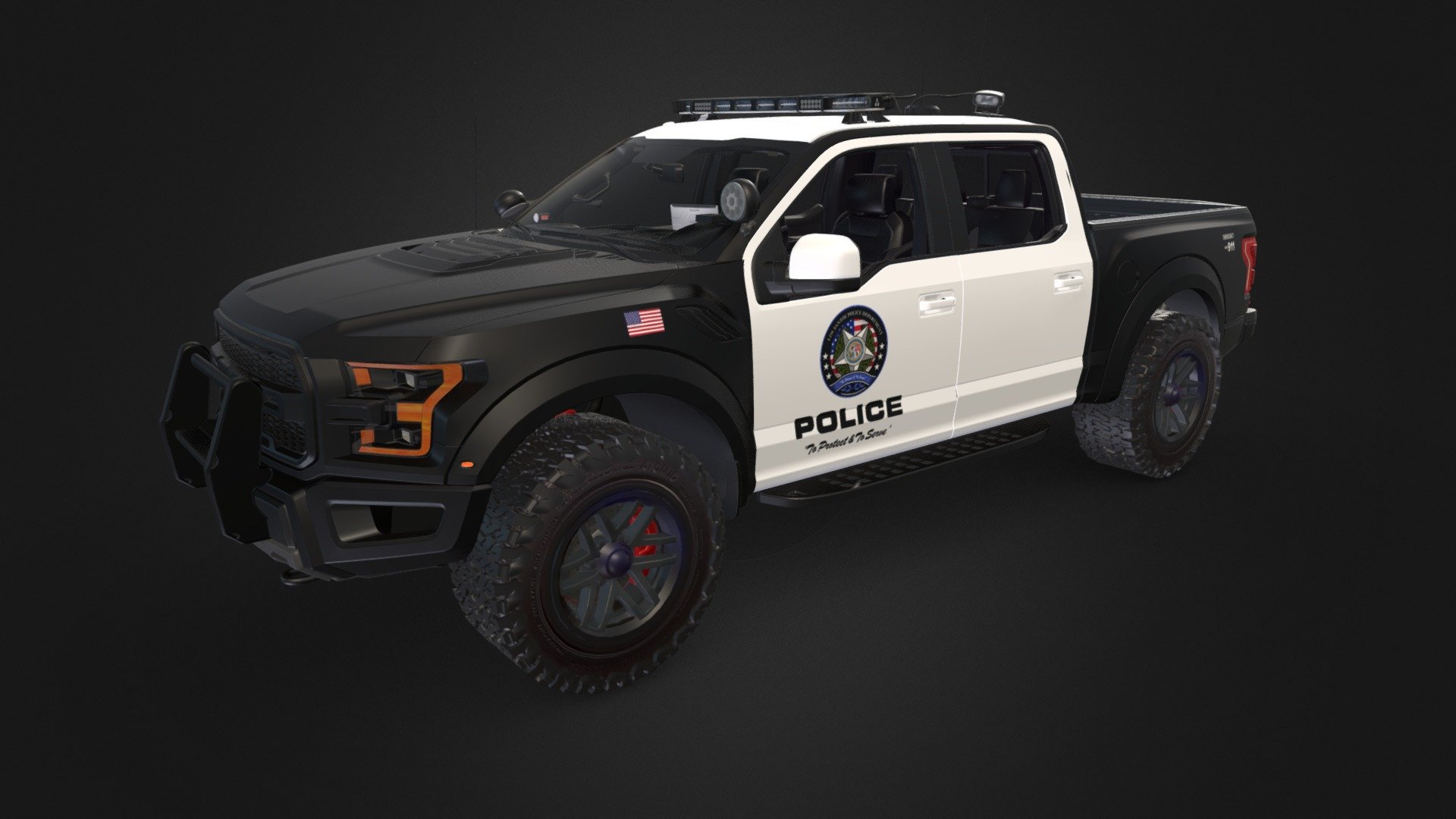 Police Ford Raptor 3d model