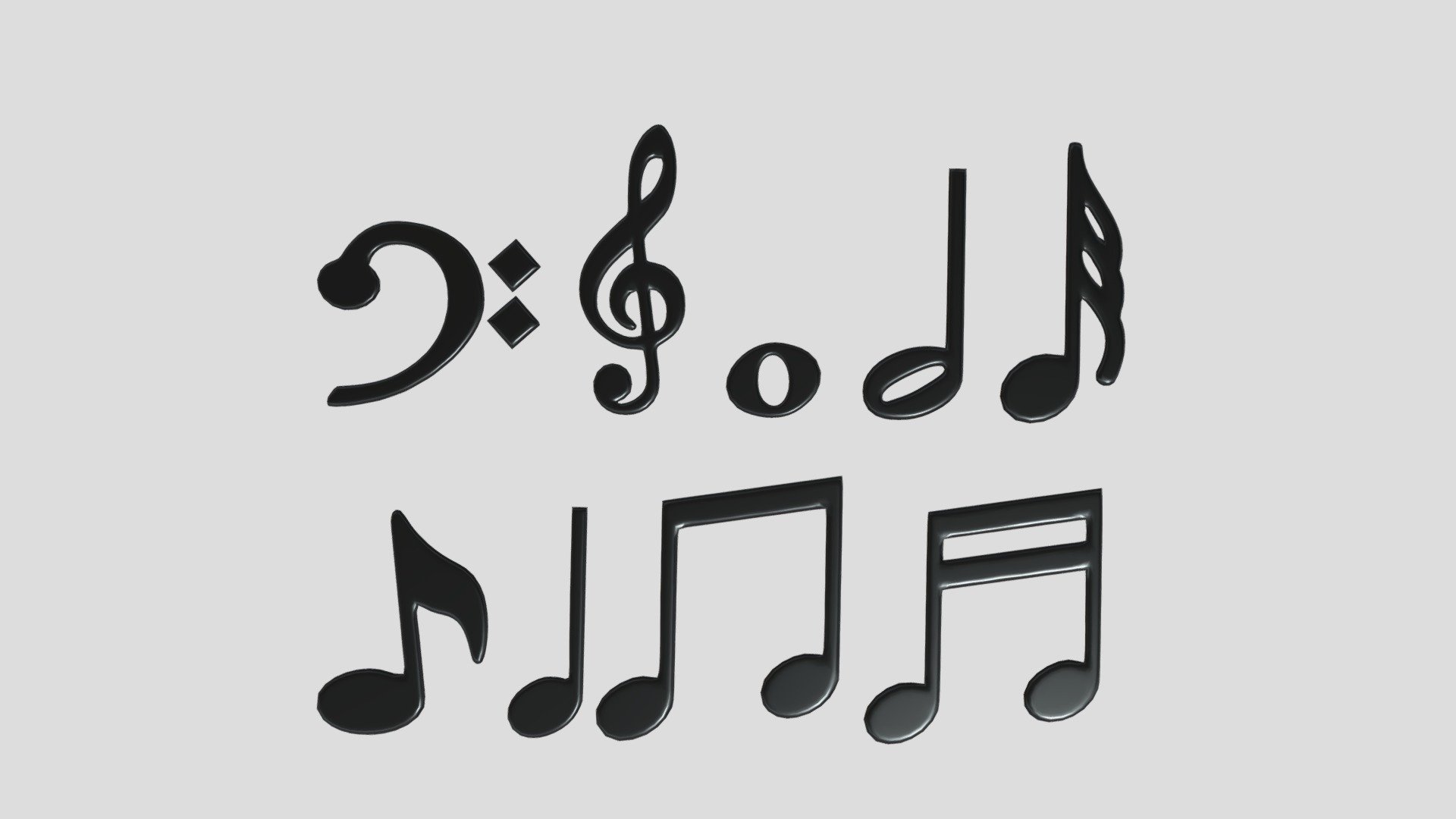 Music Notes 3d model