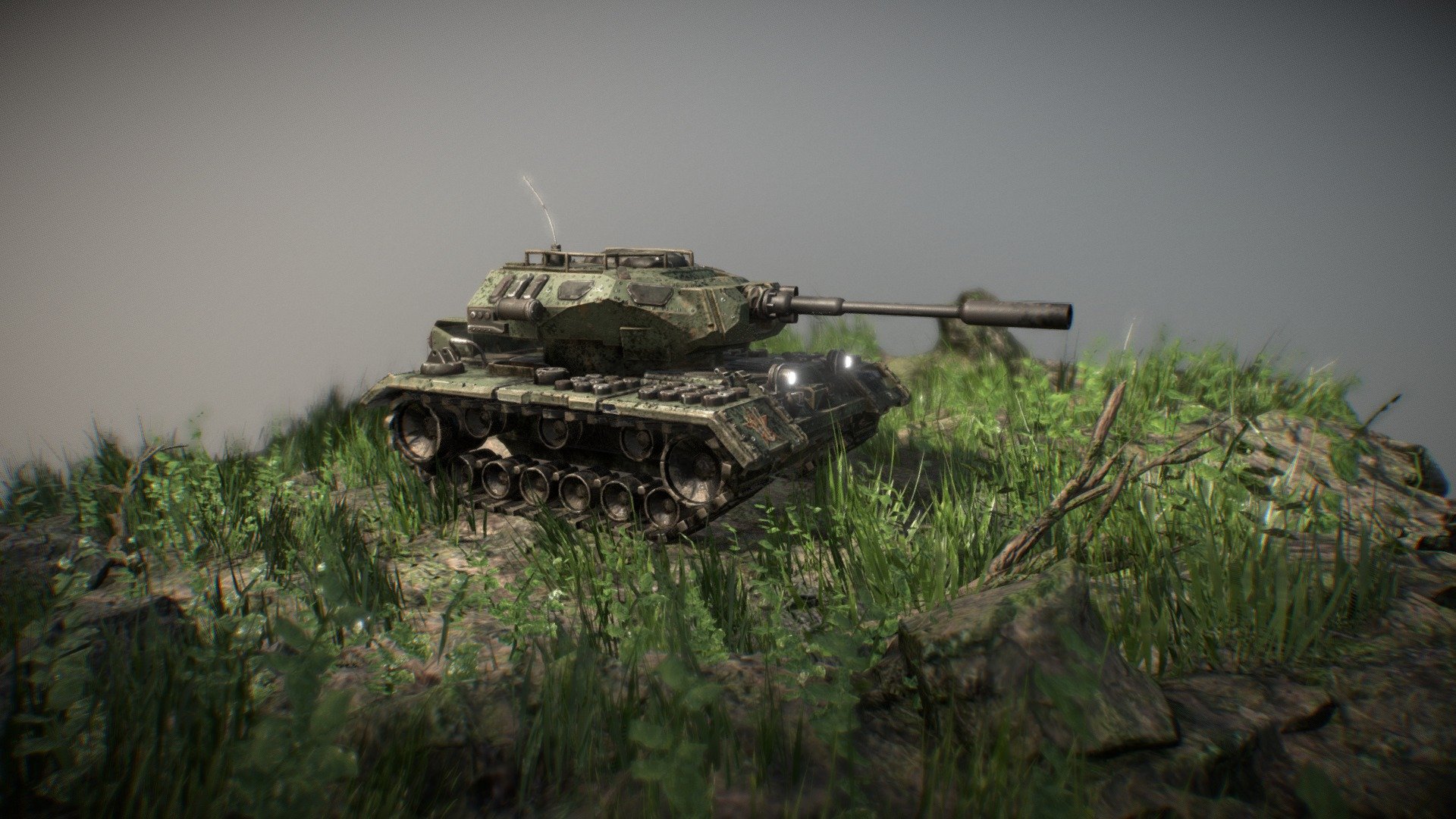 VR sculpted tank 3d model