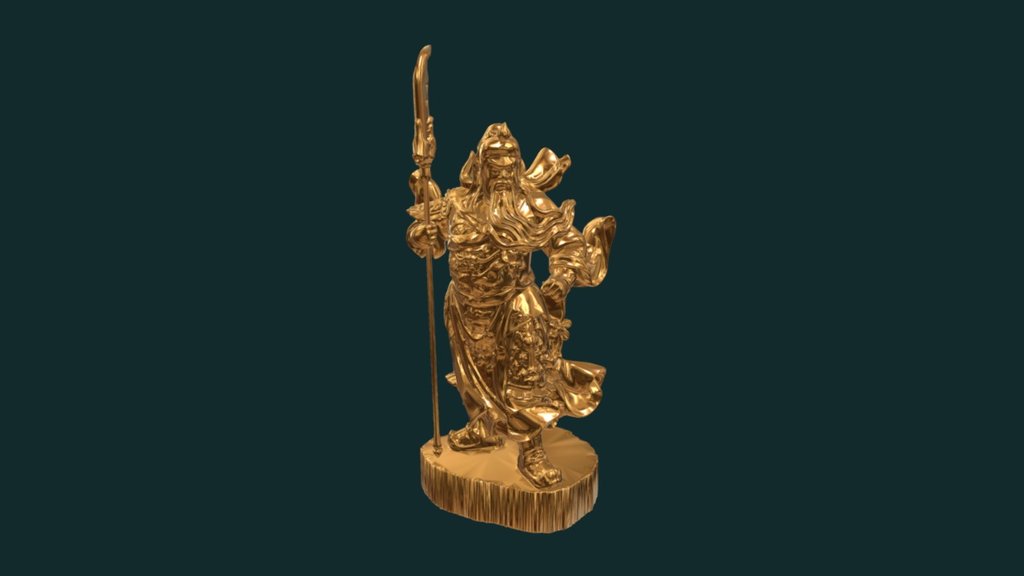 Guan Yu Statue 3d model