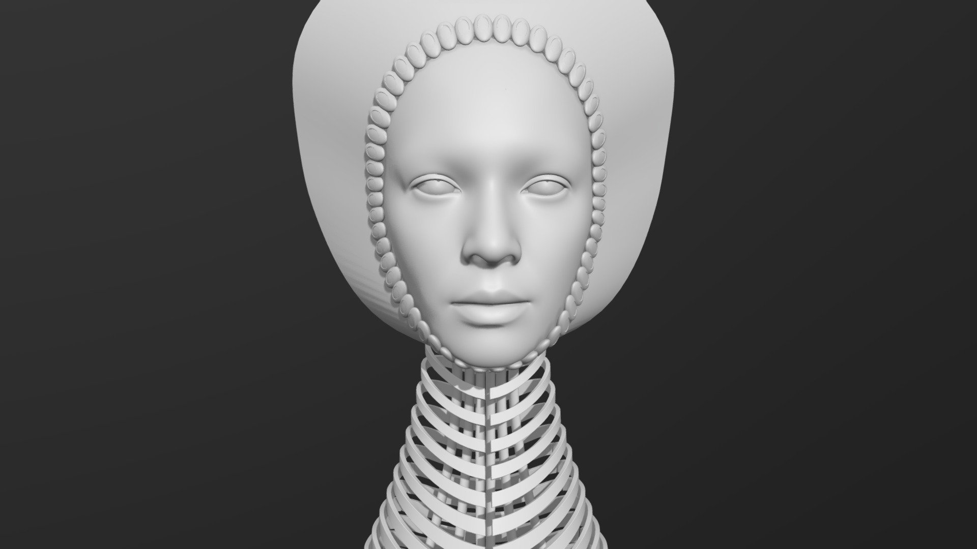 Solarpunk Headdress 3d model