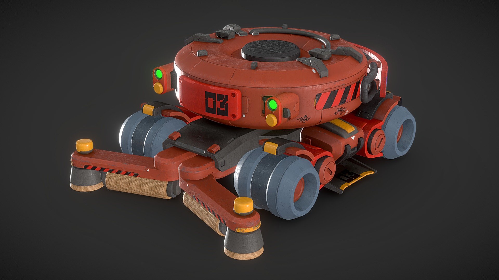 Cyberpunk City Sweeper 3d model