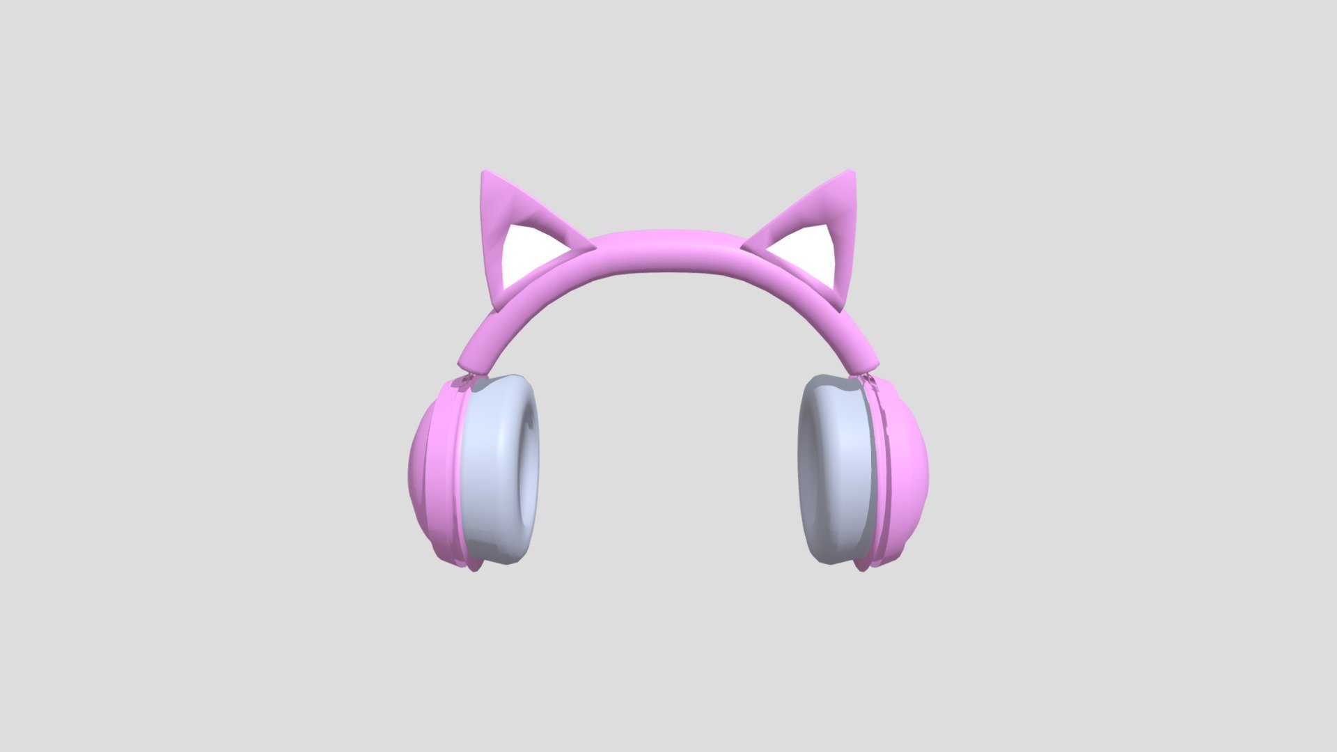 Kitty Ear Headset Worn 3d model