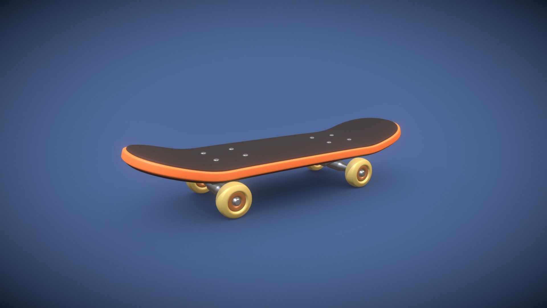 Cartoon skateboard 3d model