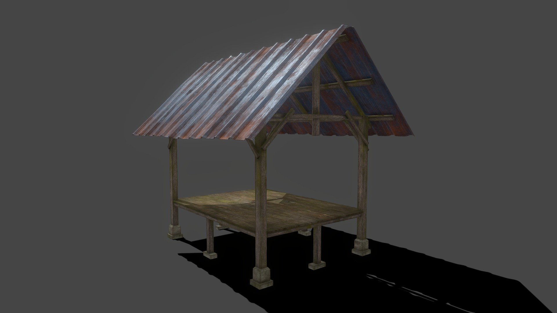 Wooden Hut 3d model