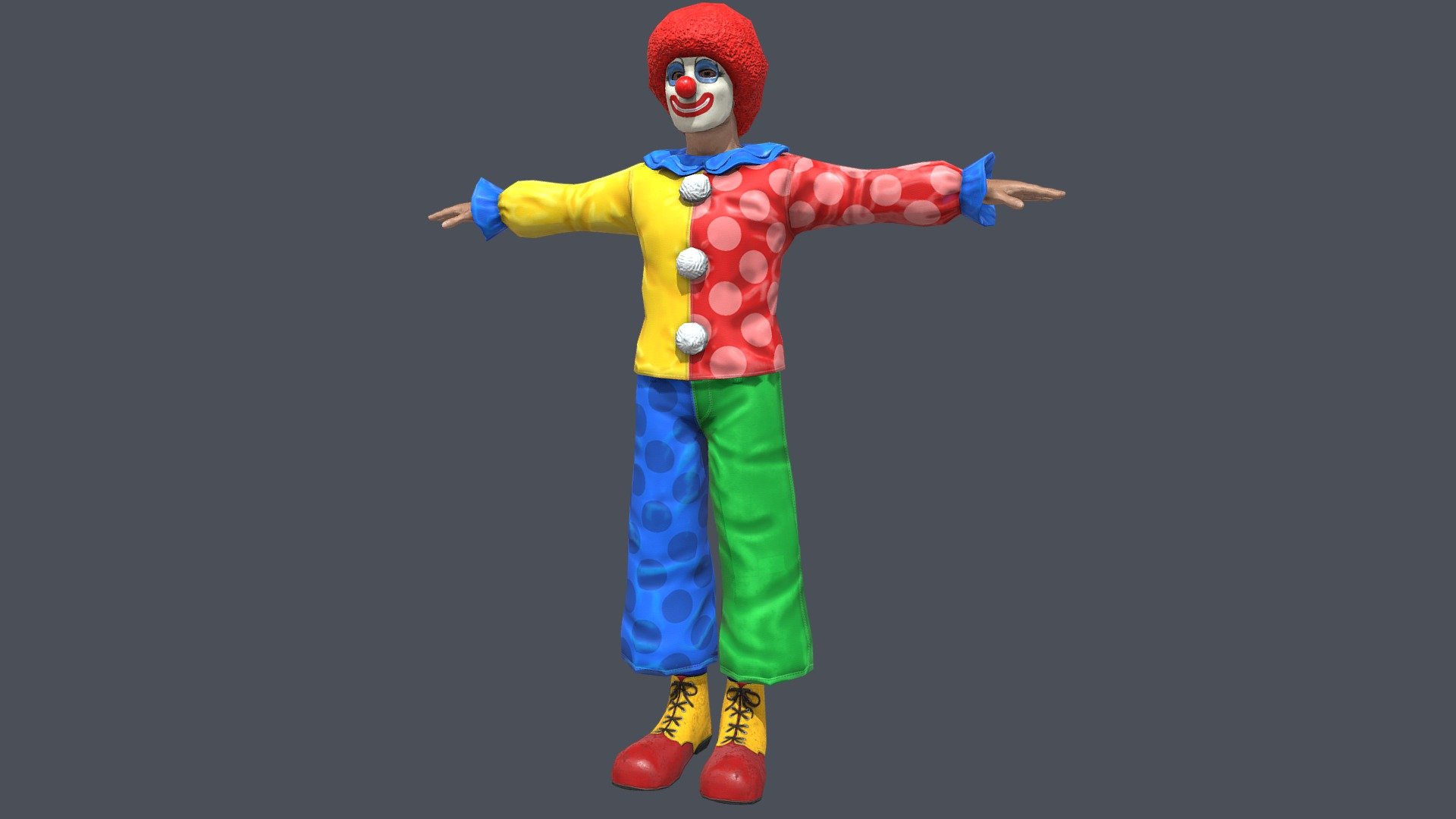 Clown costume 3d model