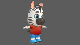 Zebra Animated Rigged