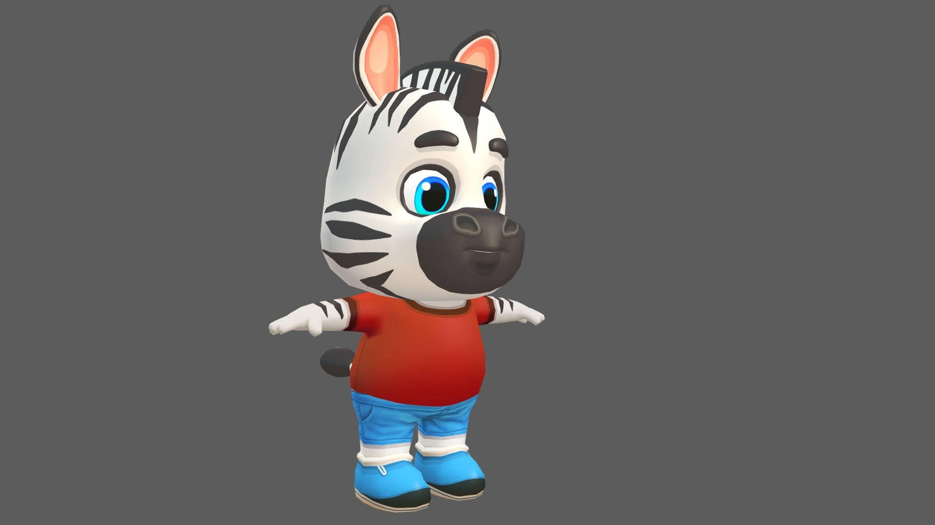 Zebra Animated Rigged 3d model