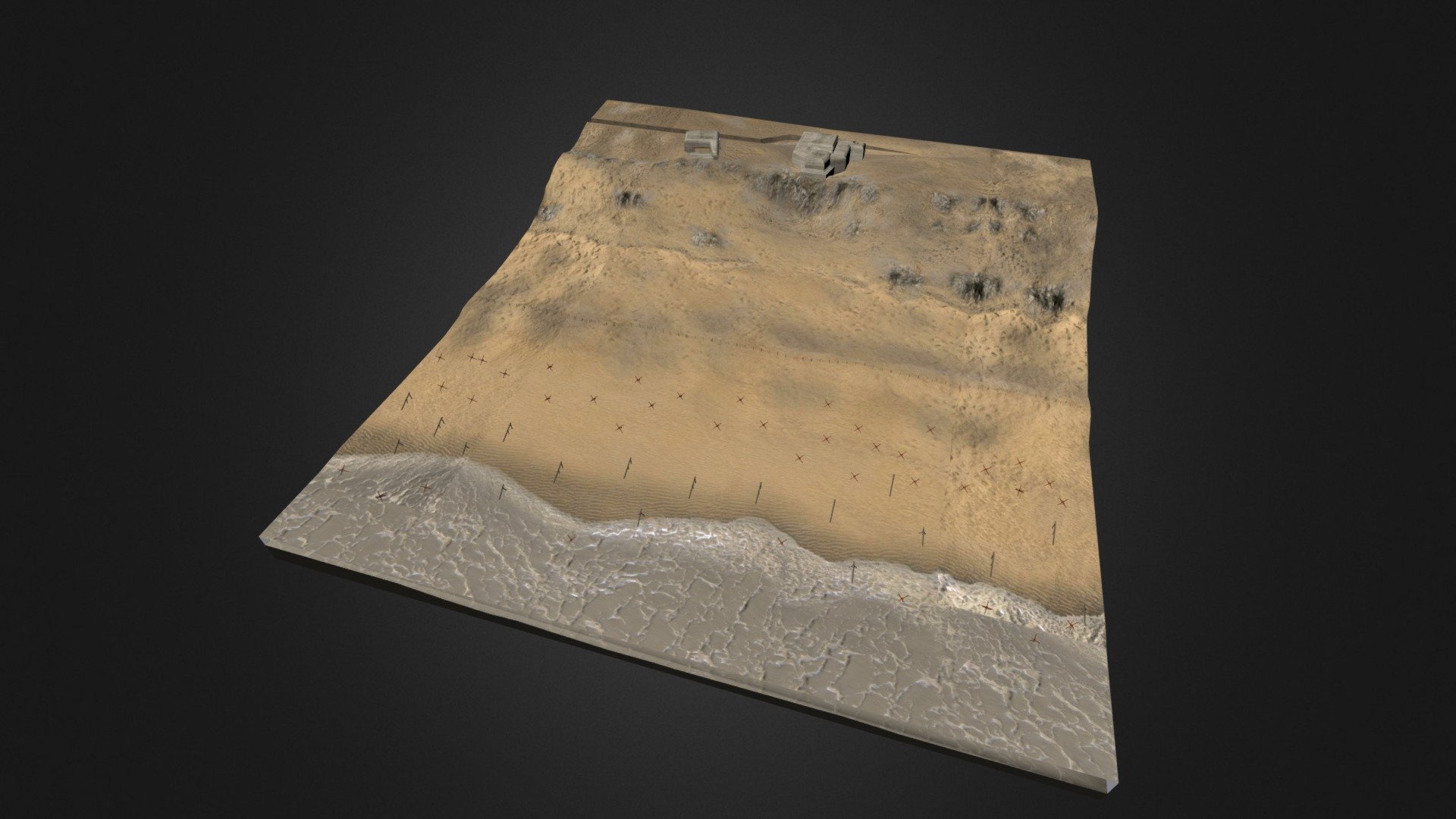 D-Day beach 3d model