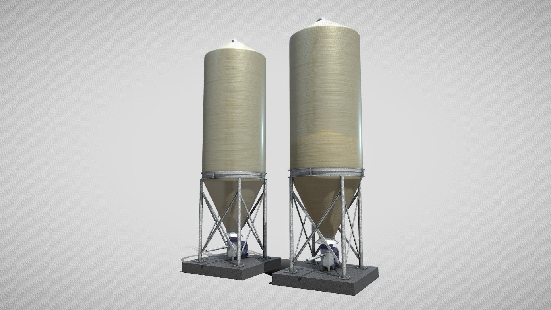 Corn Silo (Version-1 PVC Container) 3d model