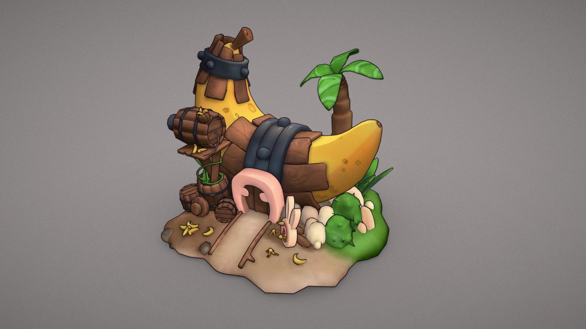 Banana House. Battle HQ Museum 3d model