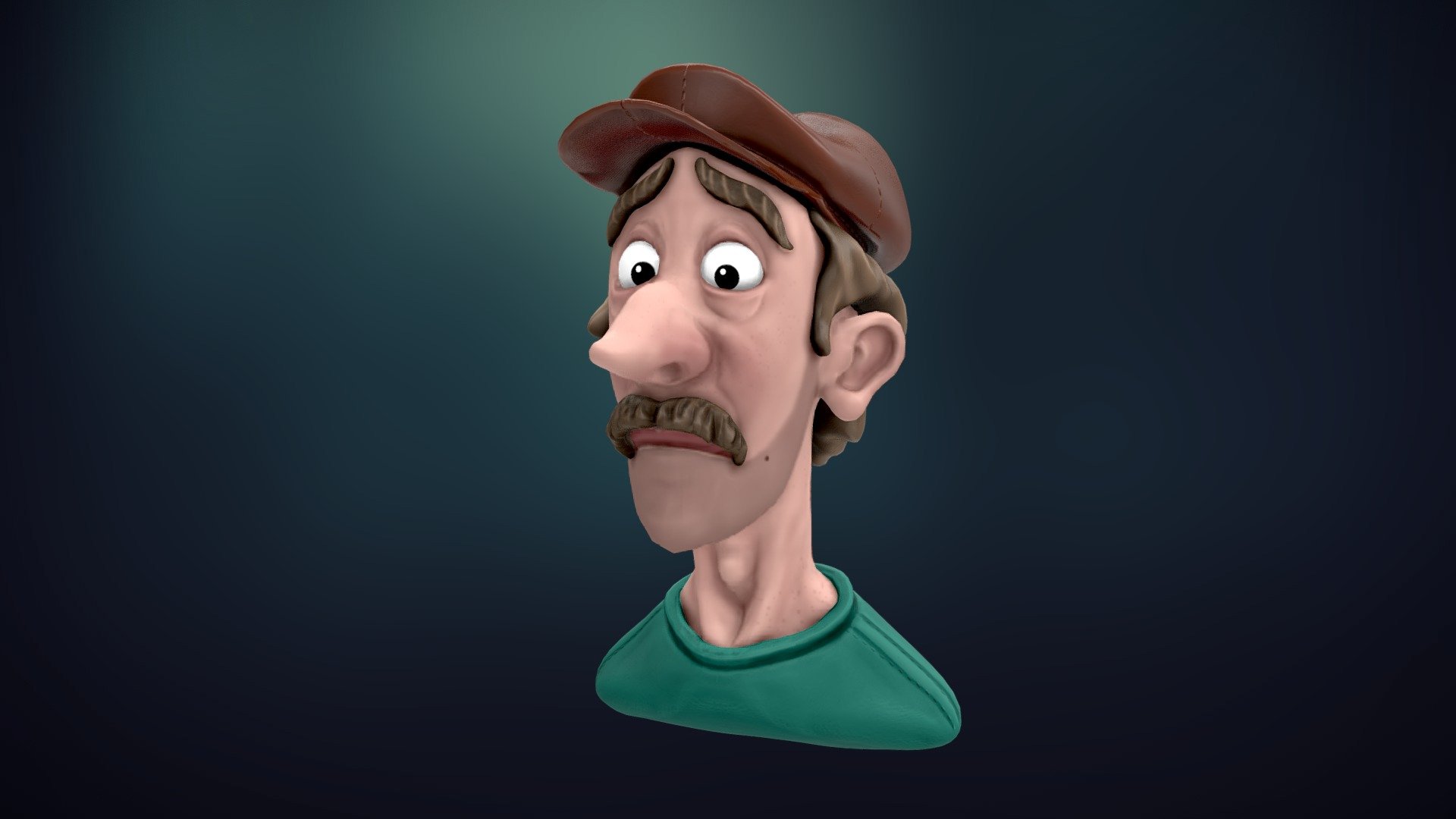 Cartoon Character Head 3d model