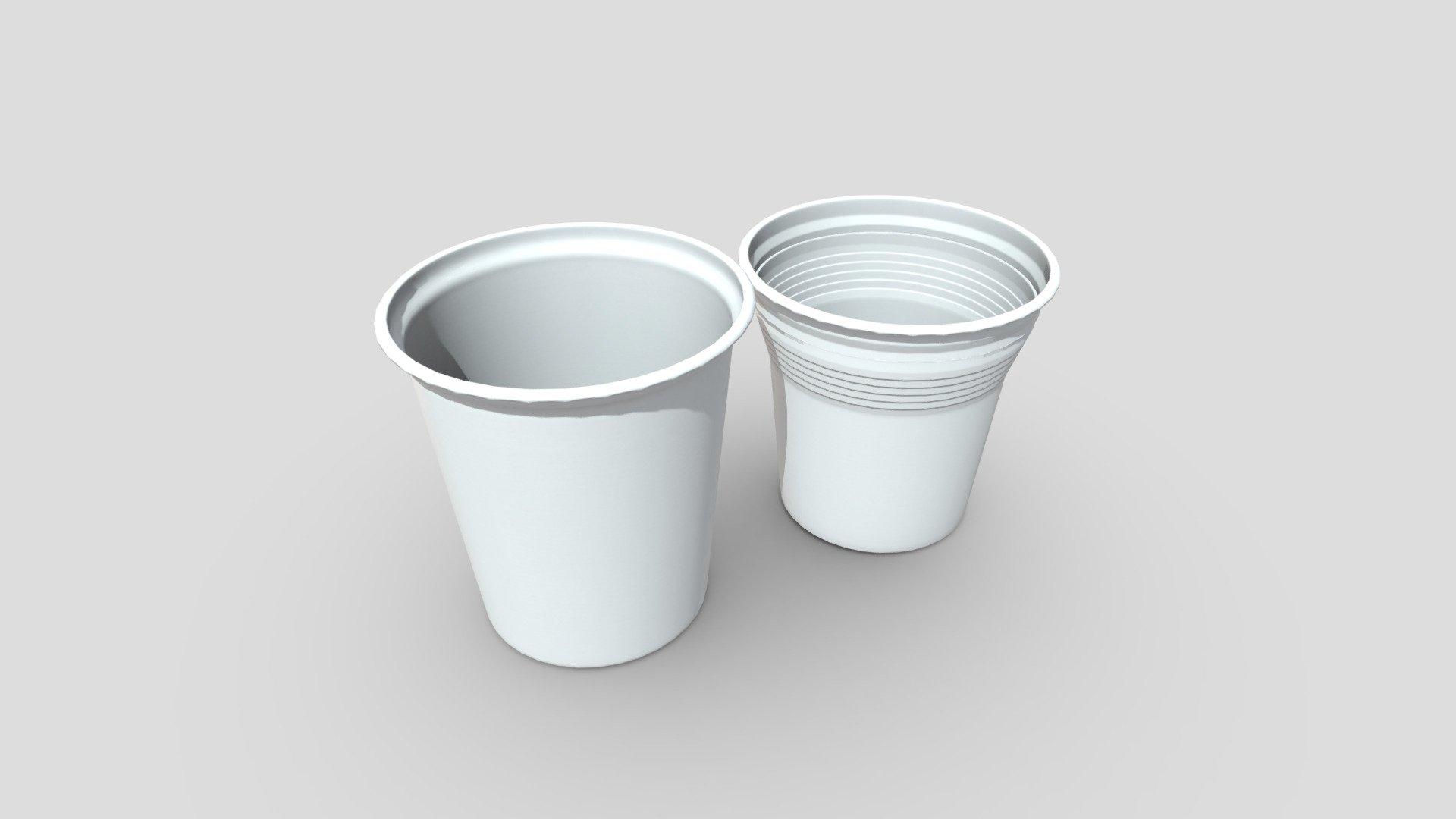 Plastic Cup Set 2 3d model