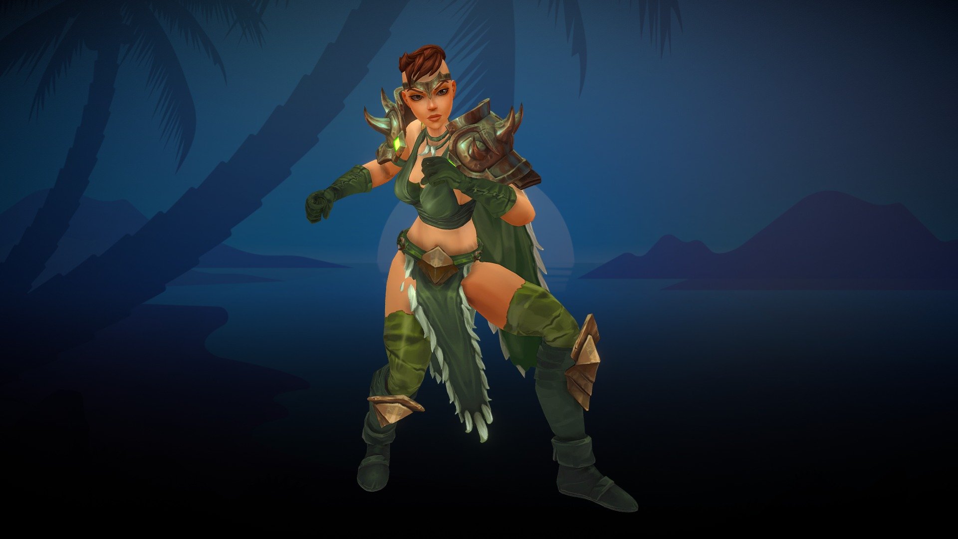 Stylized Human Female Barbarian(Outfit) 3d model