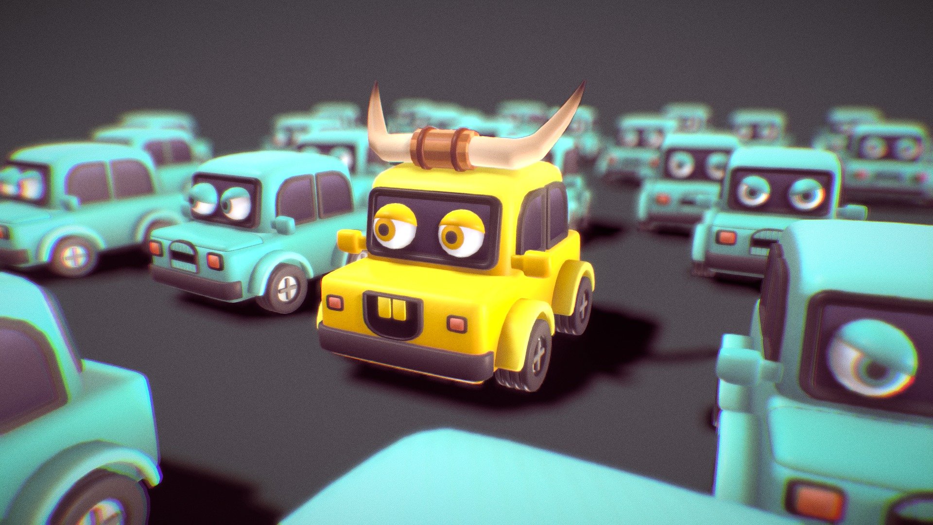 Happy Car 3d model