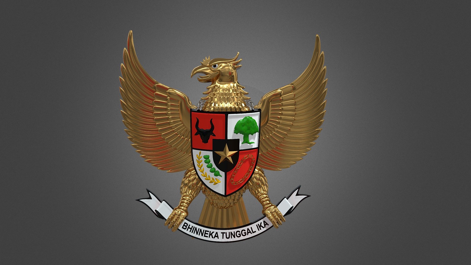 Garuda Pancasila 3d model