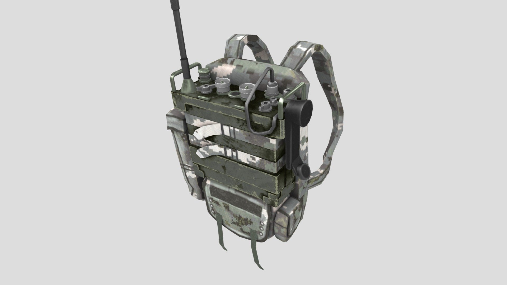 AN/PRC-77 Radio Man Pack 3d model