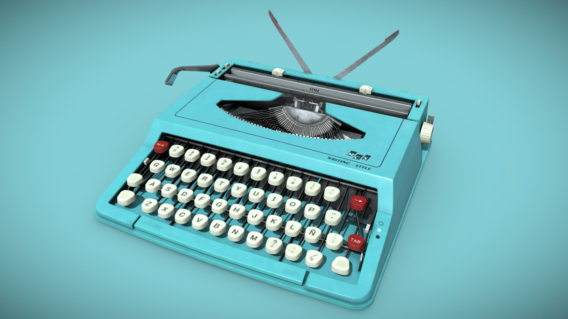 Typewriter pop 3d model