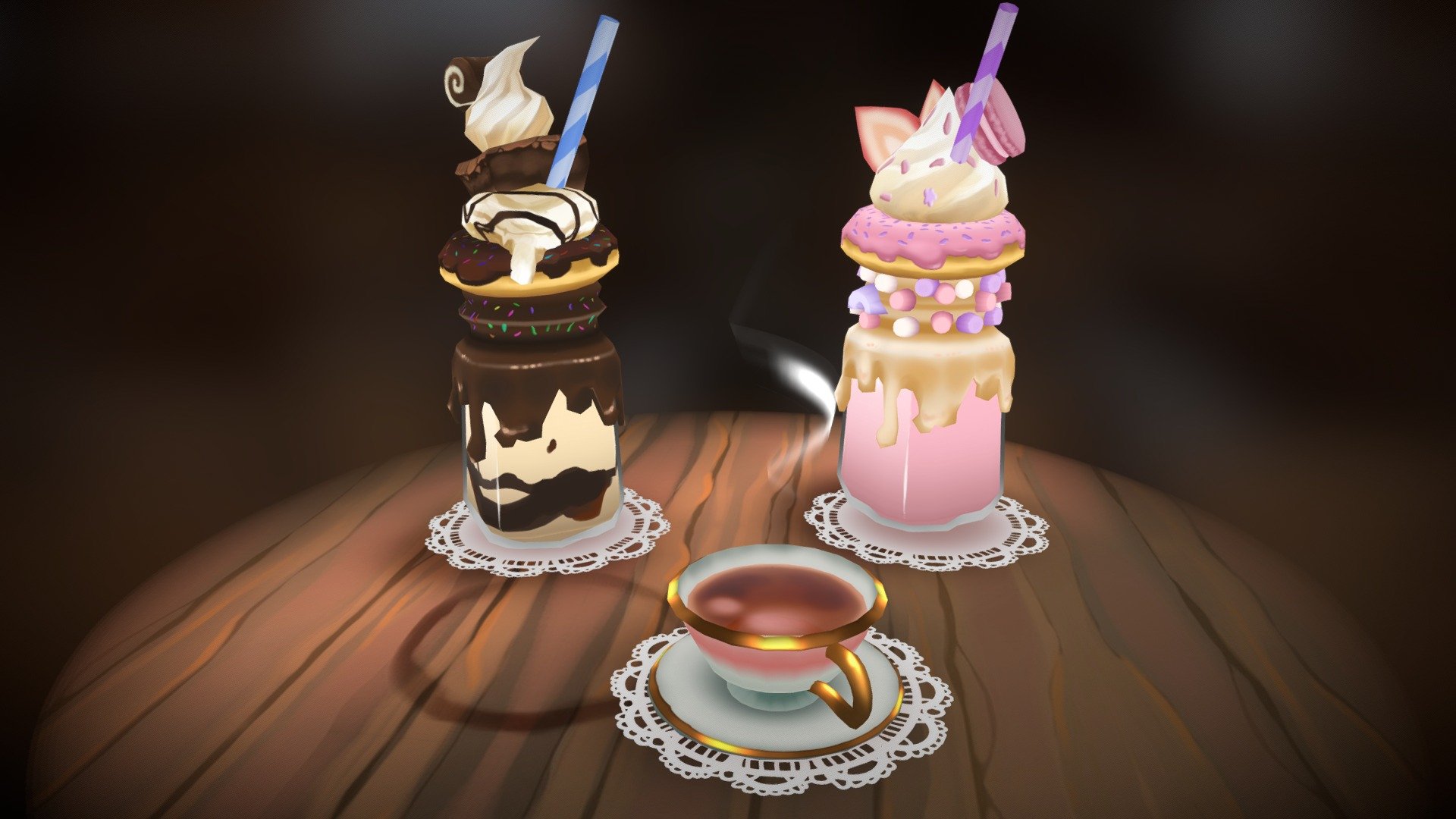 The Three Sisters: A #FoodChallenge Entry 3d model