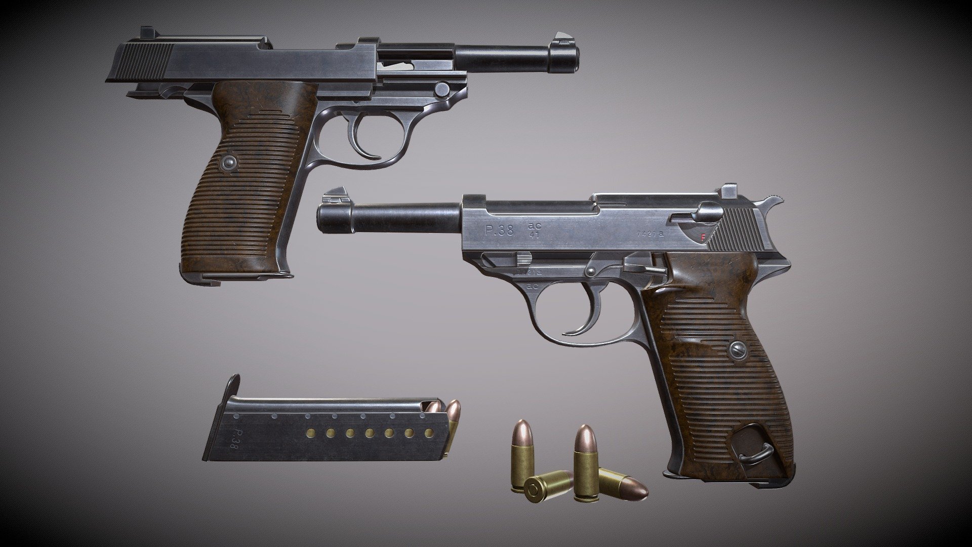 Walther P38 3d model