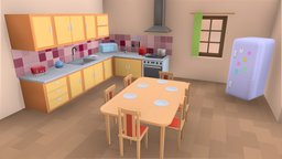 Cartoon Kitchen Interior