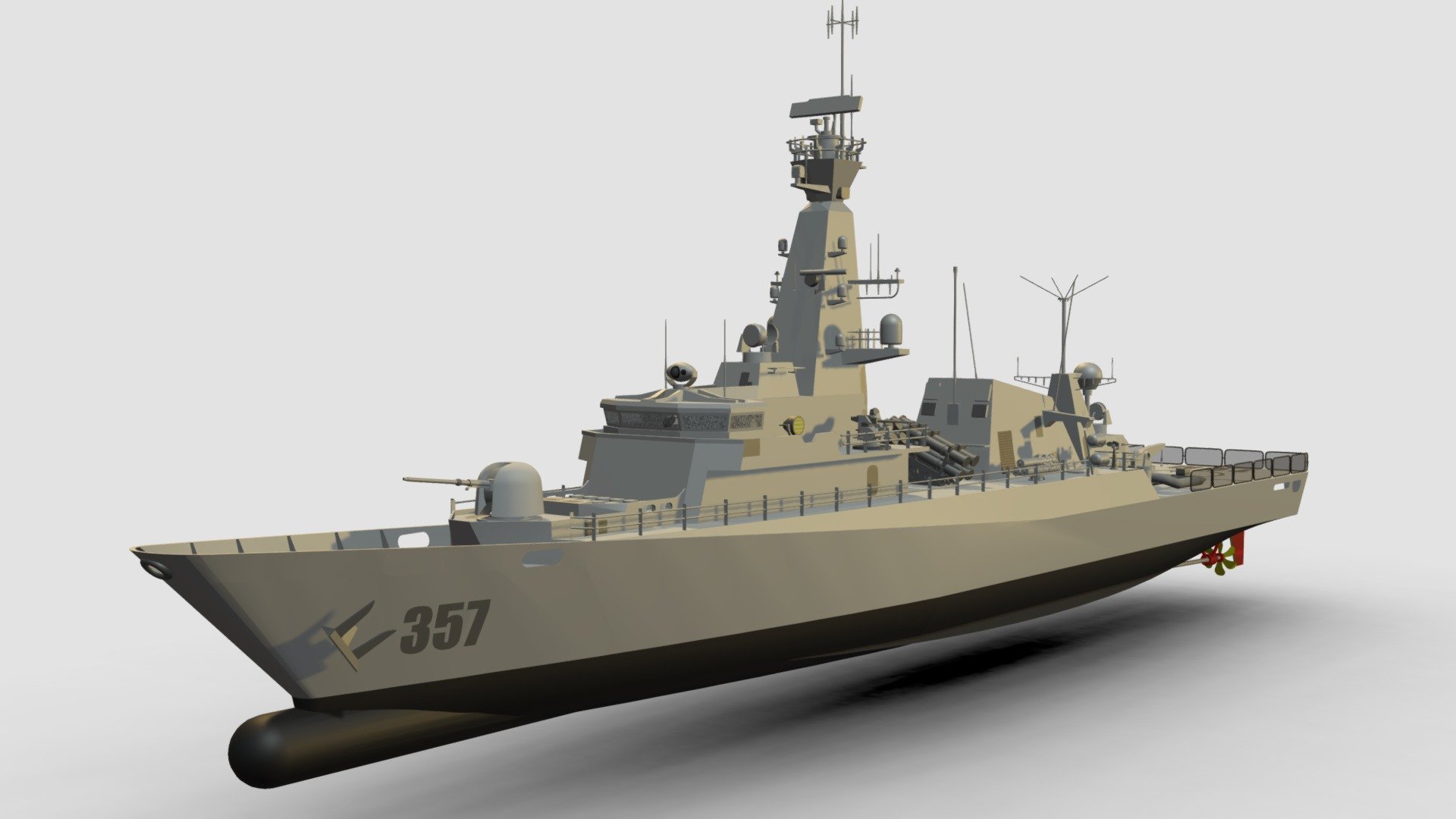 KRI Bung Tomo 357 3d model