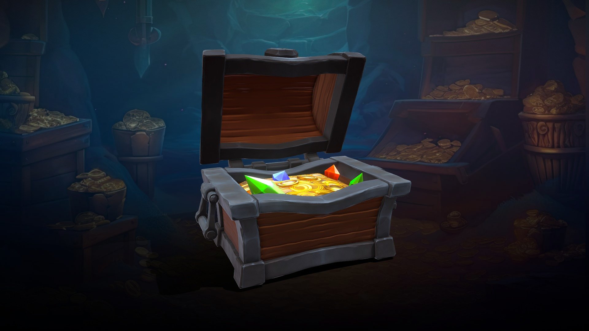 Stylized Fantasy Treasure Chest 3d model