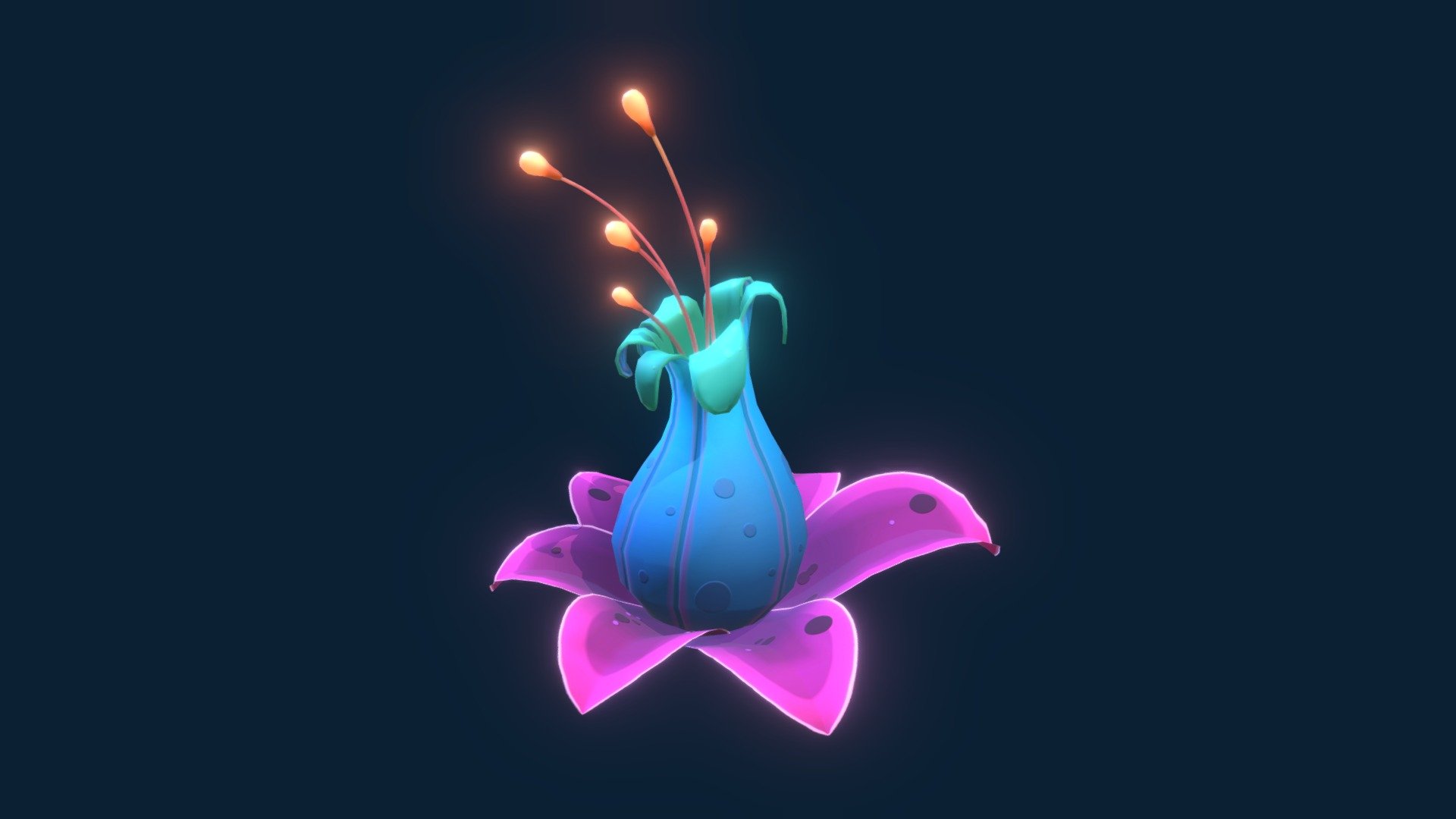 Stylized Fantasy plant 3d model