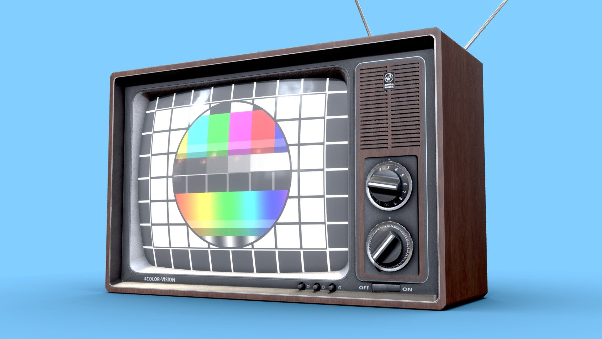 80s TV 3d model