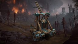 Stylized Medieval Trebuchet