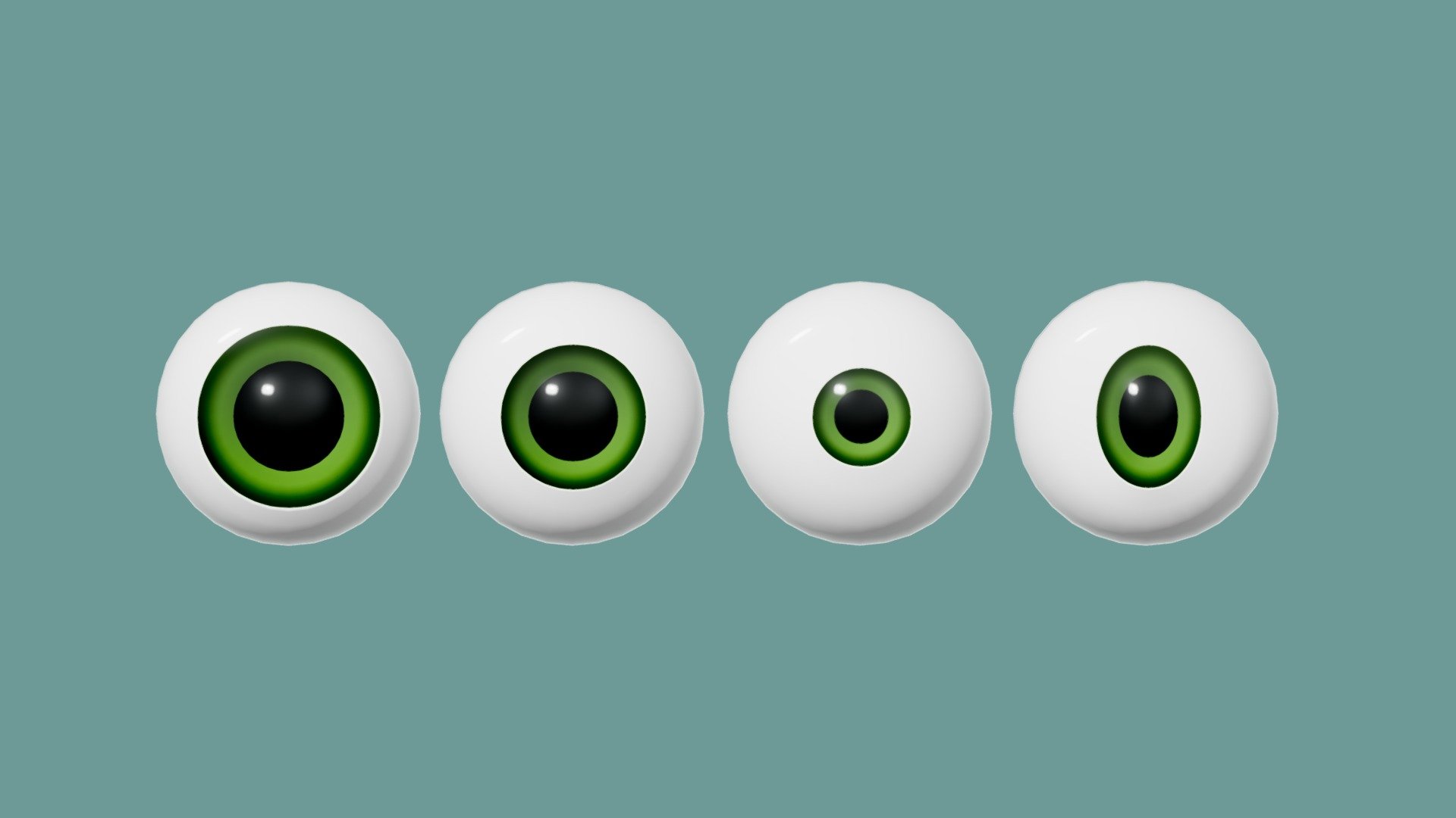 Cartoon Eyes 3d model