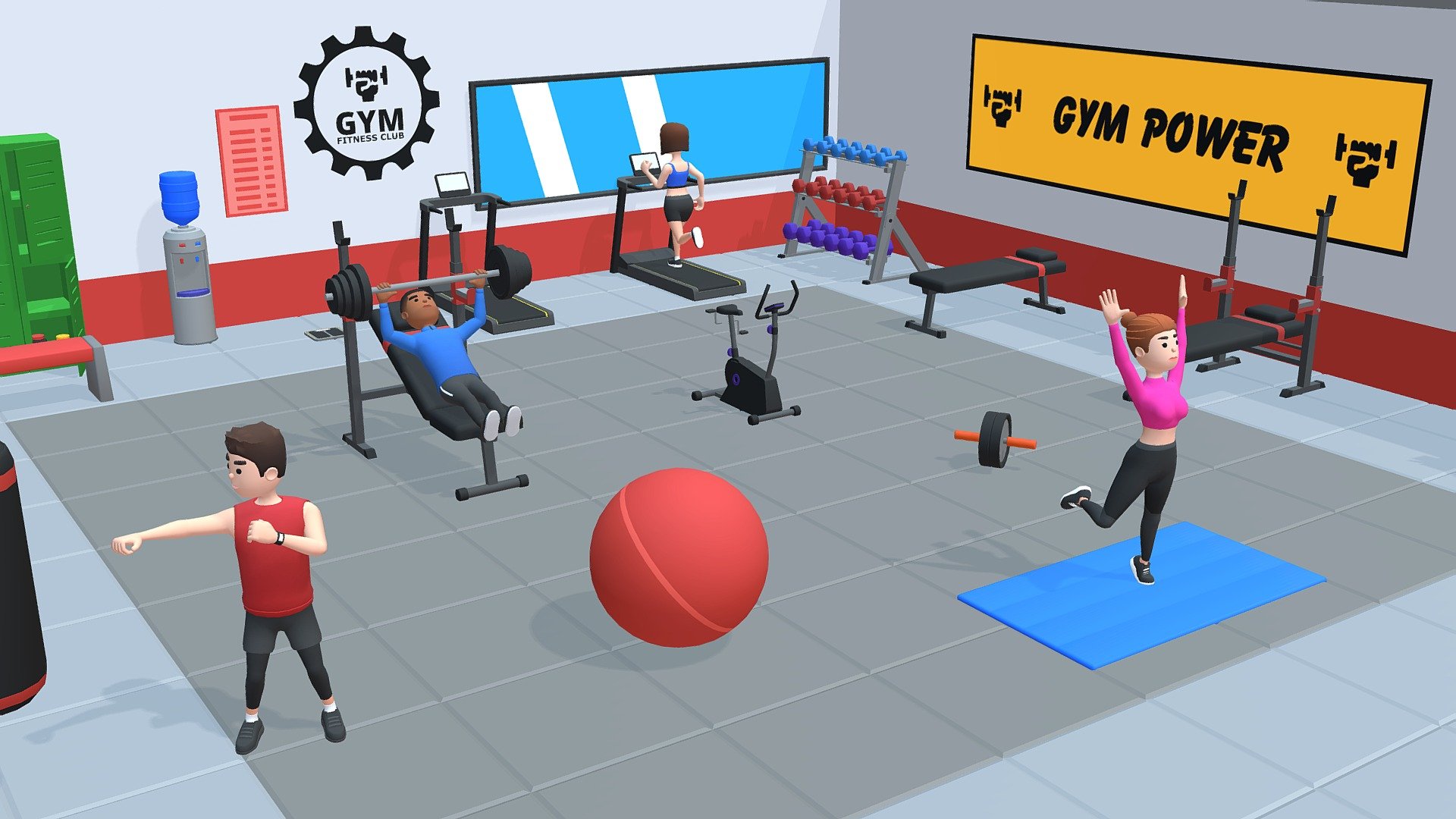 HYPER CASUAL SIMPLE GYM 3d model