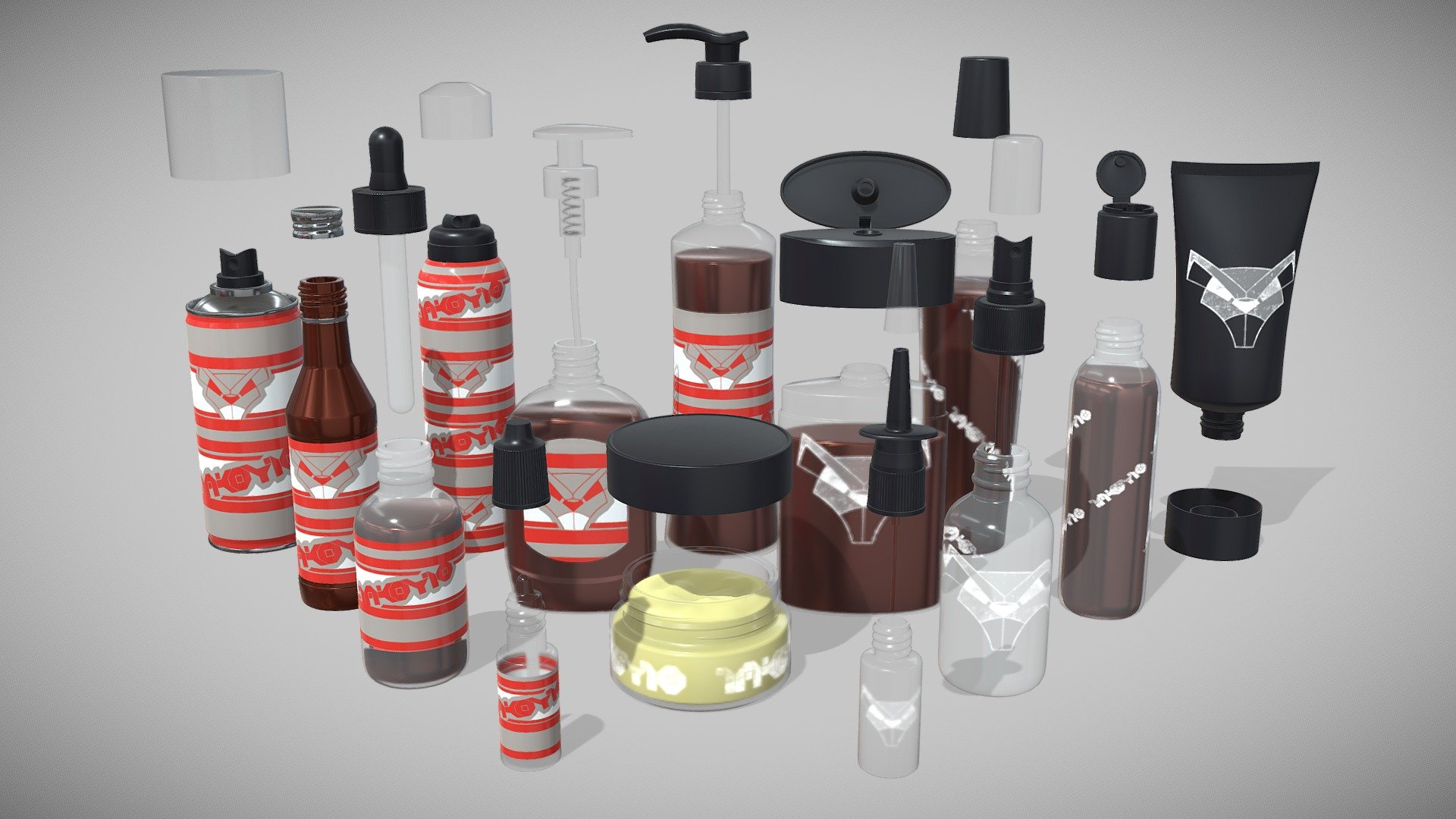 Bottles 3d model