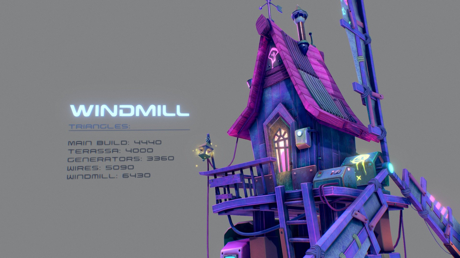 Stylized Windmill 3d model