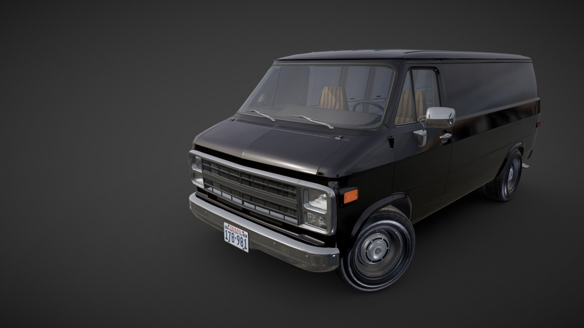 80s industrial van 3d model