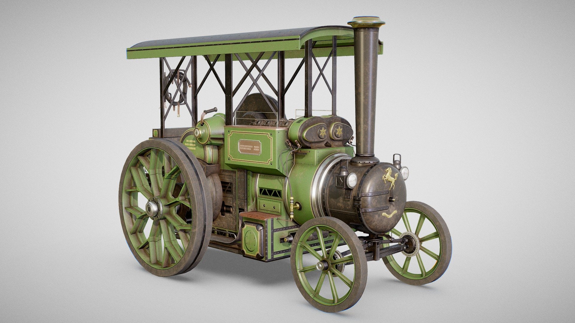 Steam Tractor 3d model