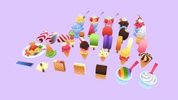 Lowpoly Ice Cream Pack