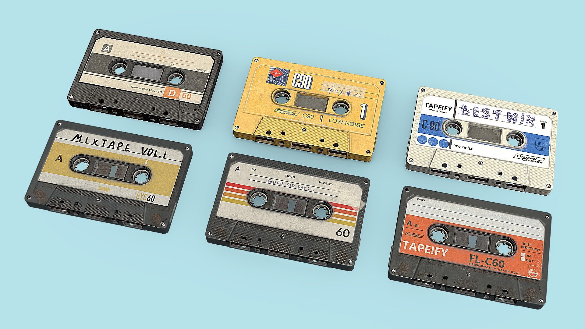 Cassette Tape 3d model