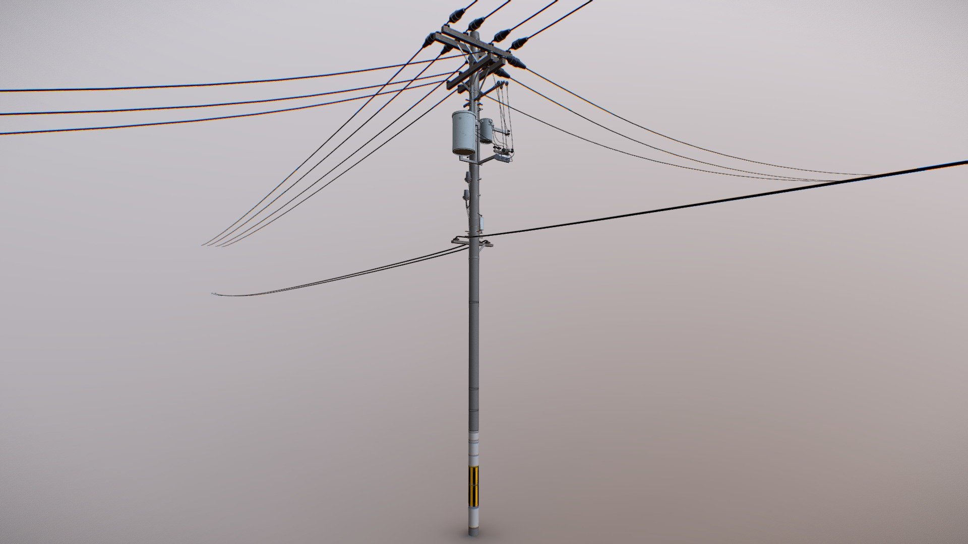 Japanese Utility Pole 3d model