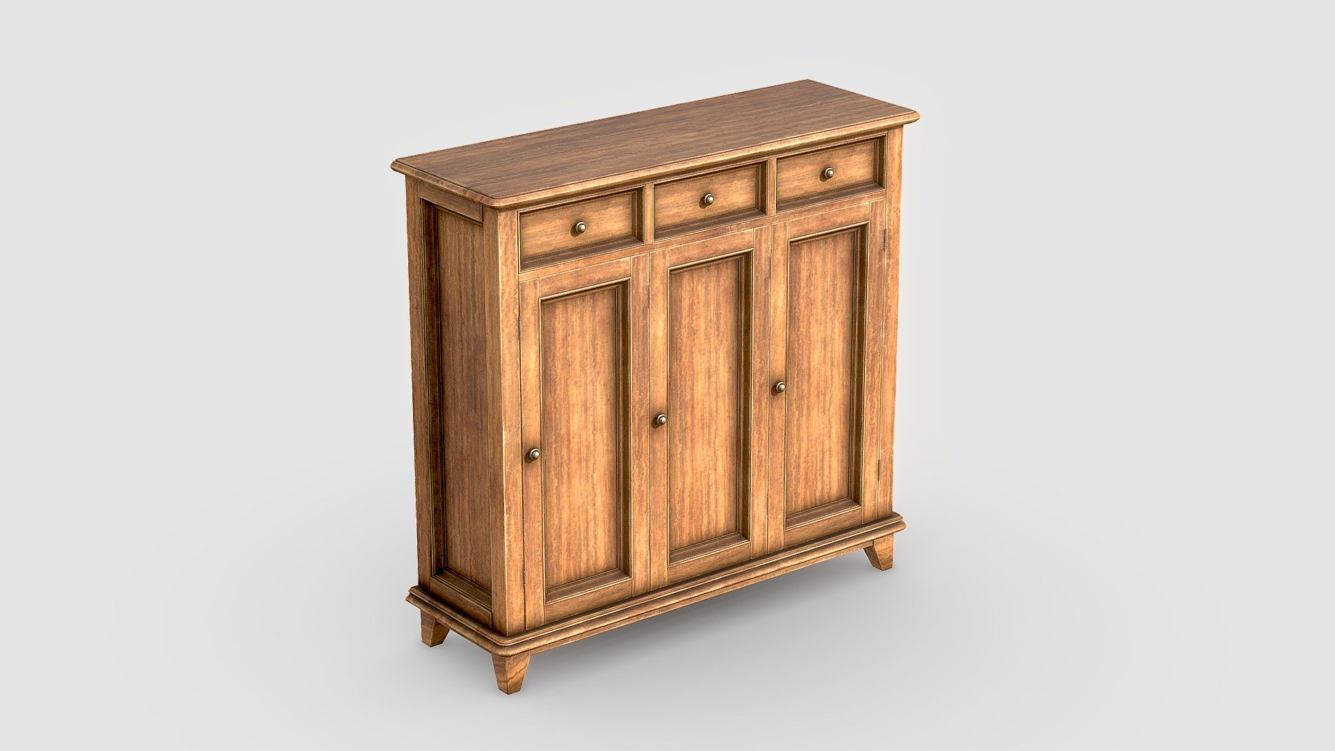 Cupboard 02-Freepoly.org 3d model