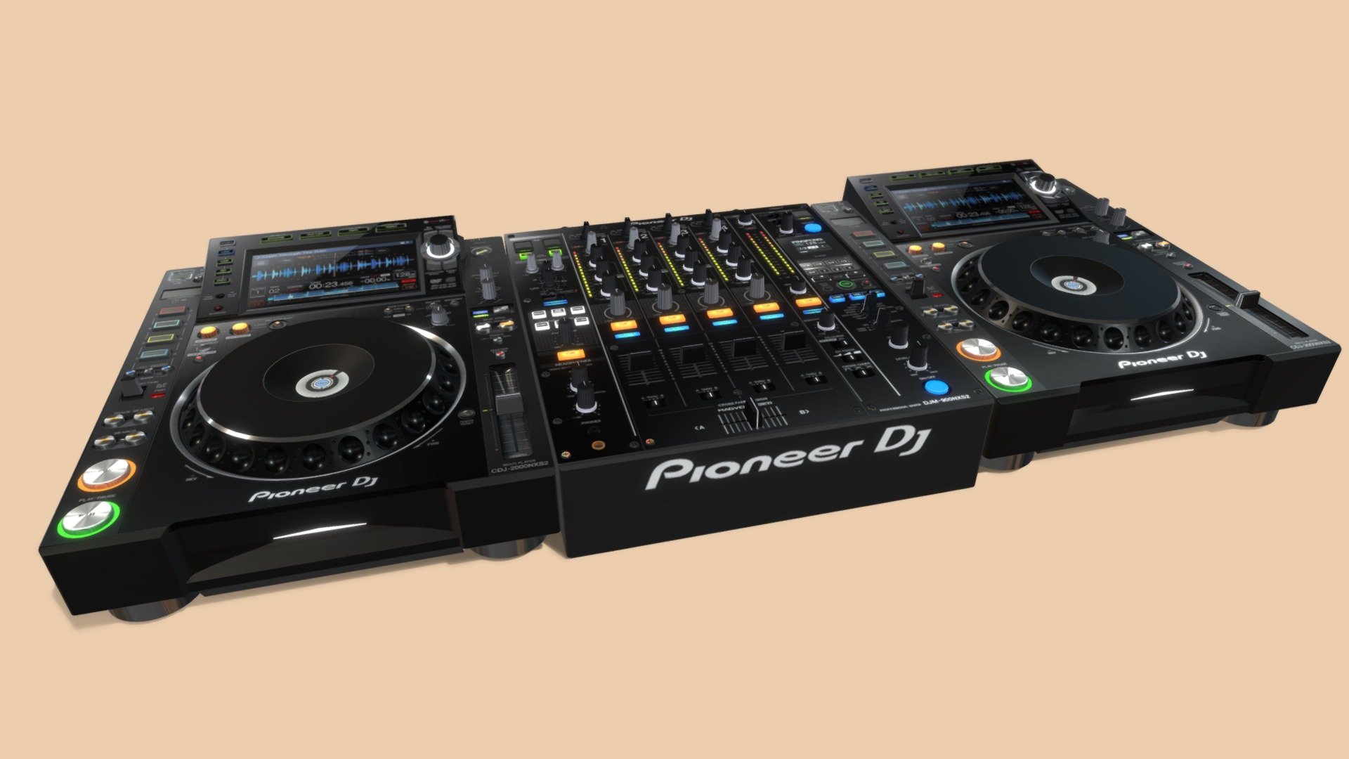 Pioneer DJ Mixer 3d model