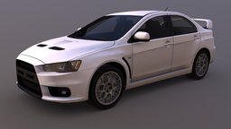 Mitsubishi Lancer X Evo (Low Poly)