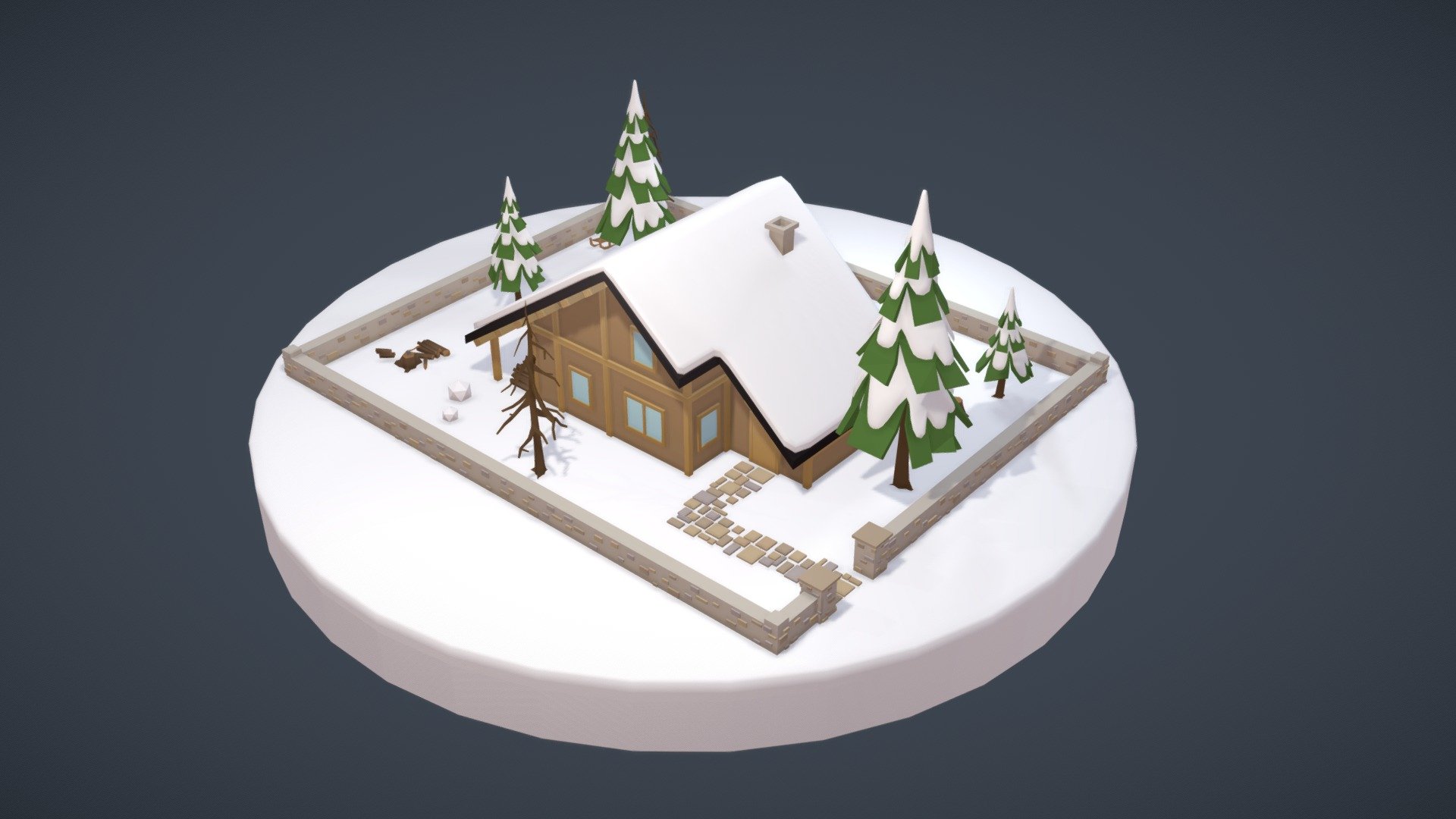 Snowtopia House03 3d model