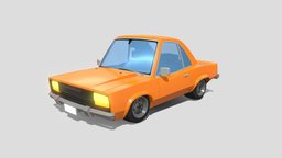 Low-poly cartoon style car 02